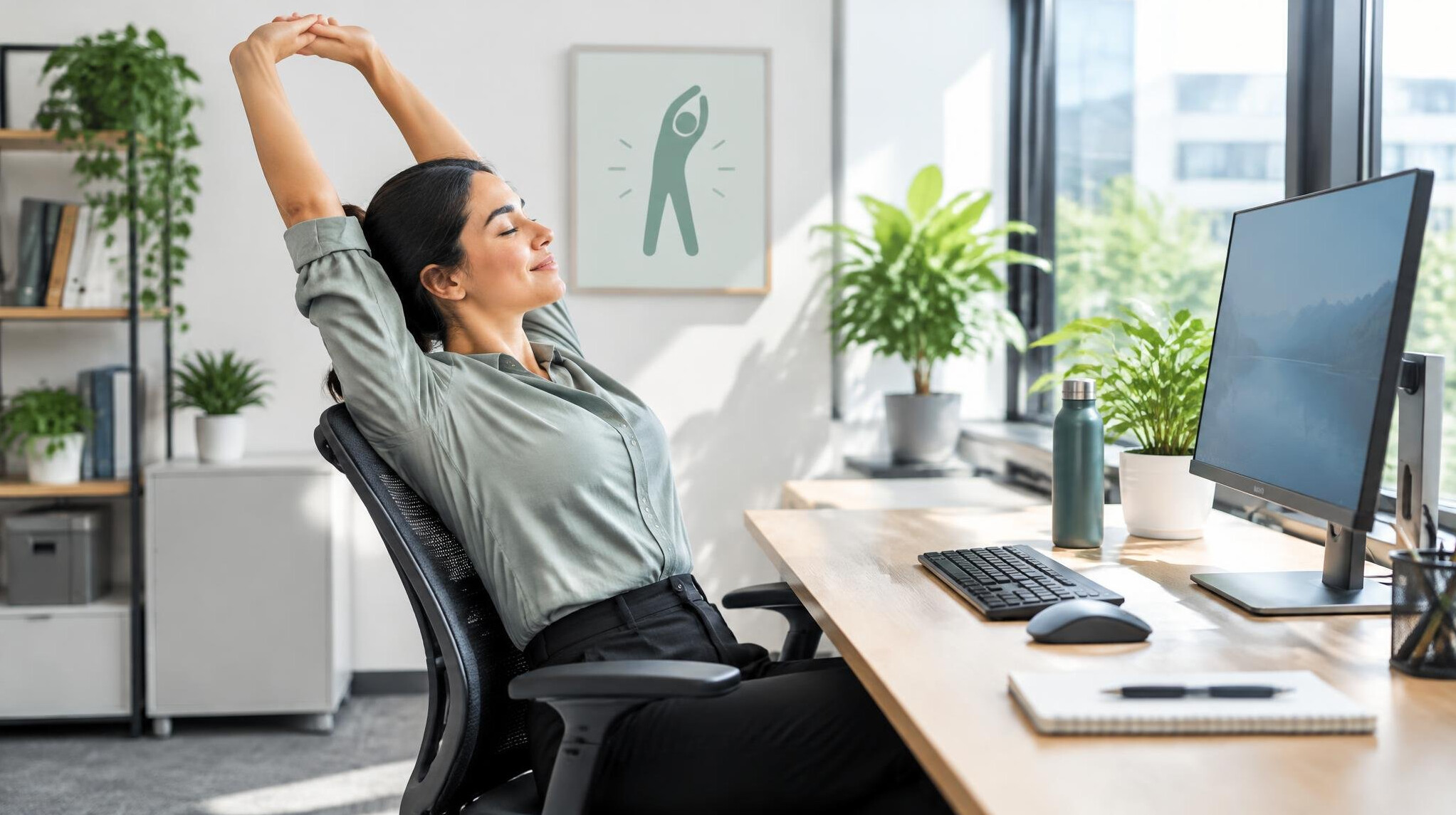 ergonomic desk setup