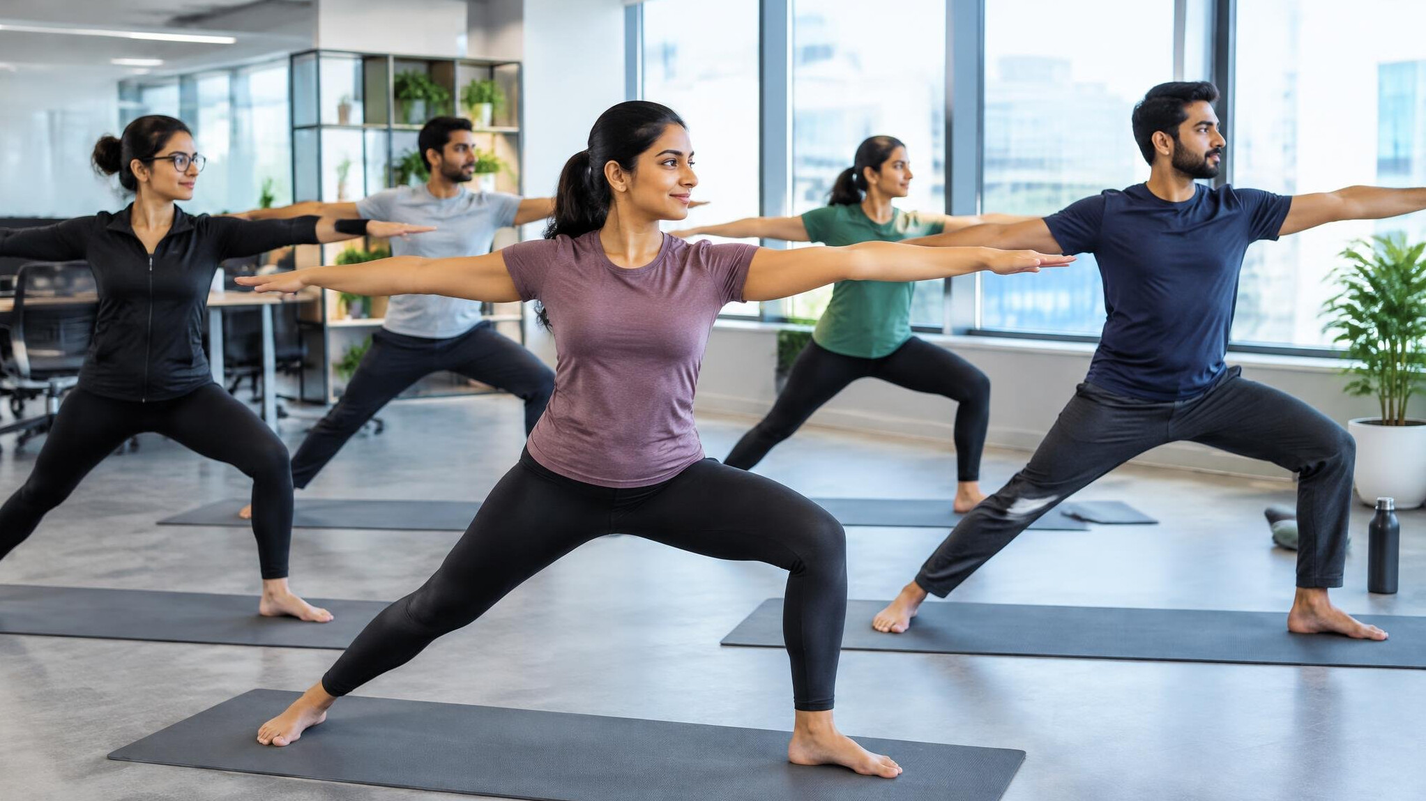 group yoga session