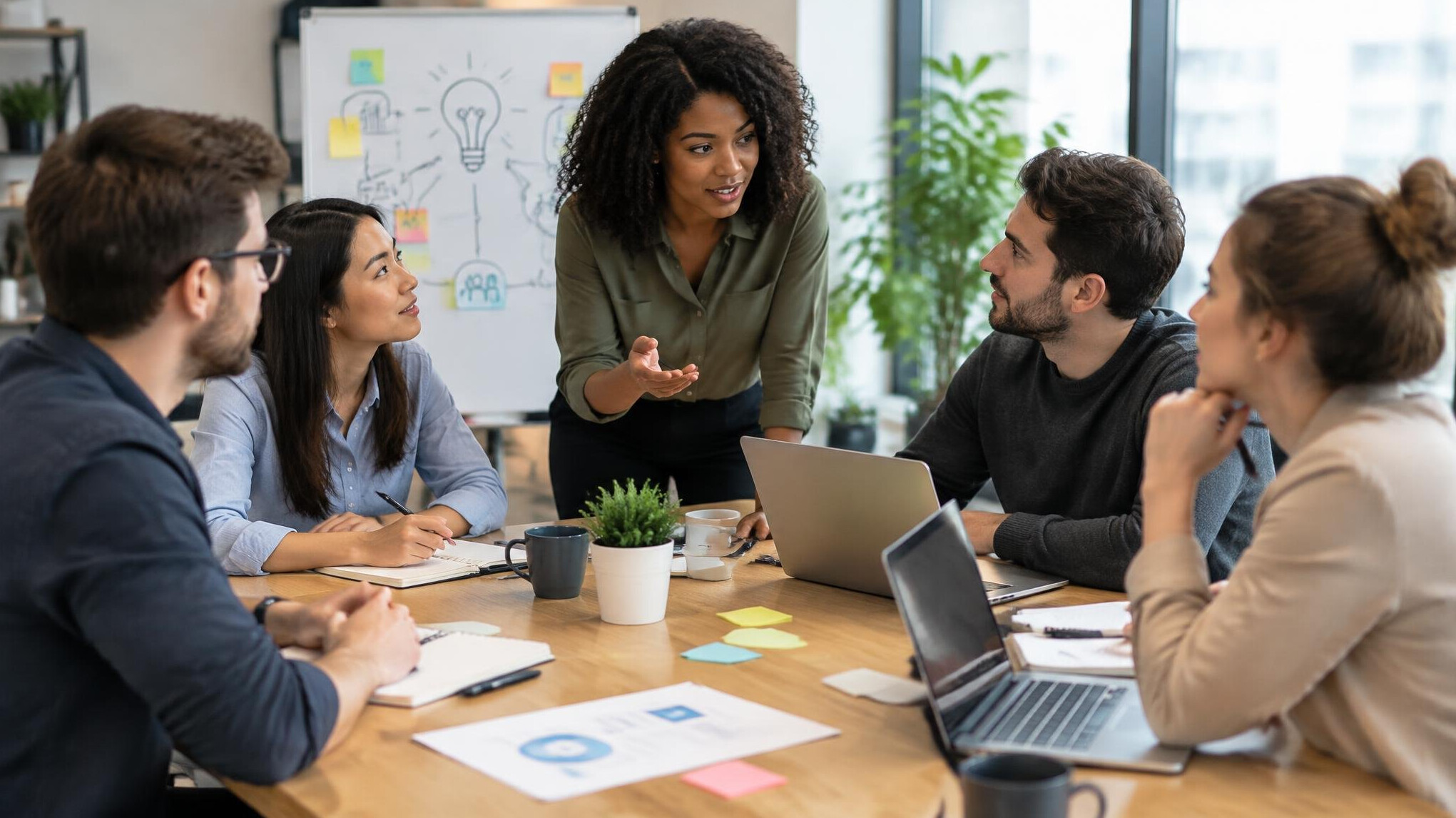 team brainstorming session